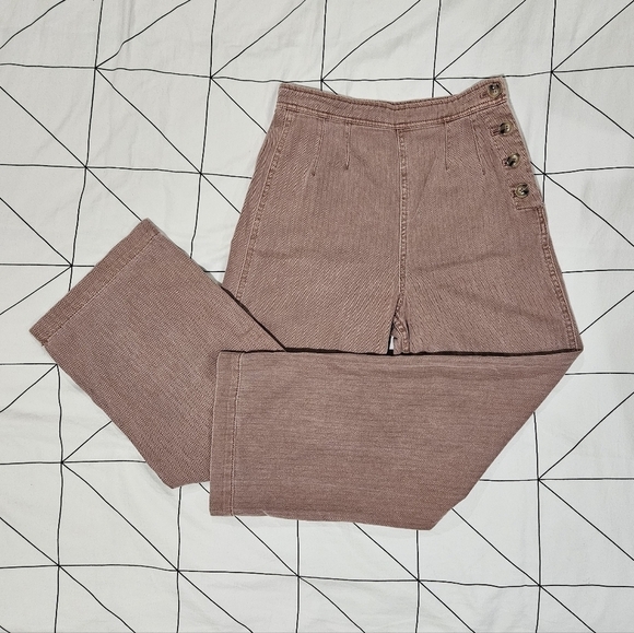 Free People Clean Mod Utility Crop Pant Mauve Size 0 - Picture 5 of 14